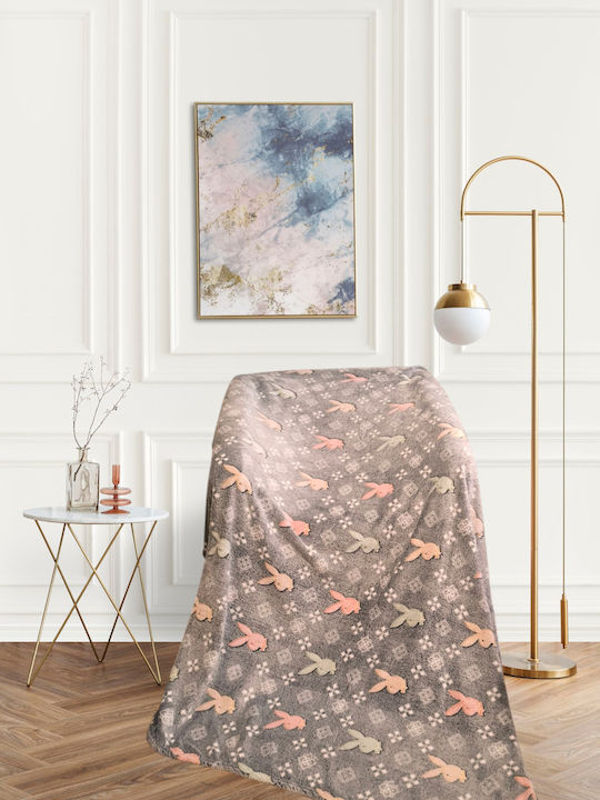 Decke Vlies Leuchtend Gray 200x150cm