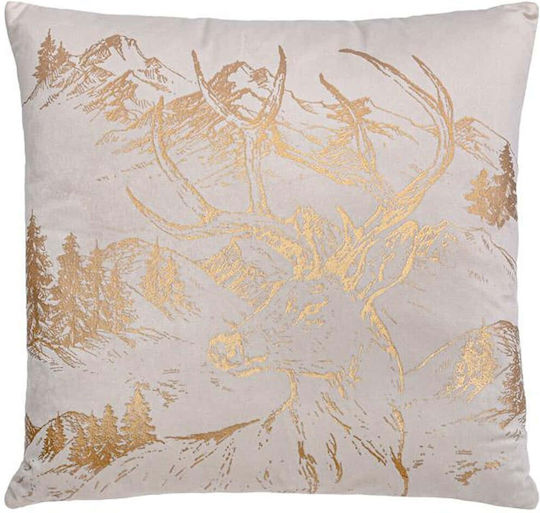 Fylliana Christmas Decorative Pillow Square Beige 45x45cm