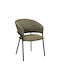 2411 Dining Room Fabric Chair Green 58x62x83cm 2pcs