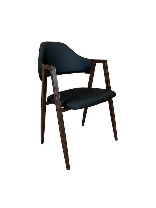 Solana Dining Room Artificial Leather Chair Bla...