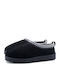 Winter Women's Slippers with Fur Black
