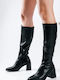 Synthetic Leather Women's Boots Black