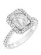 Damen Ring mit Diamant aus Weißgold 18K