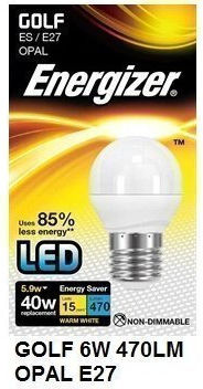 Energizer Λάμπα LED 5.9W για Ντουί E27 Θερμό Λευκό 470lm