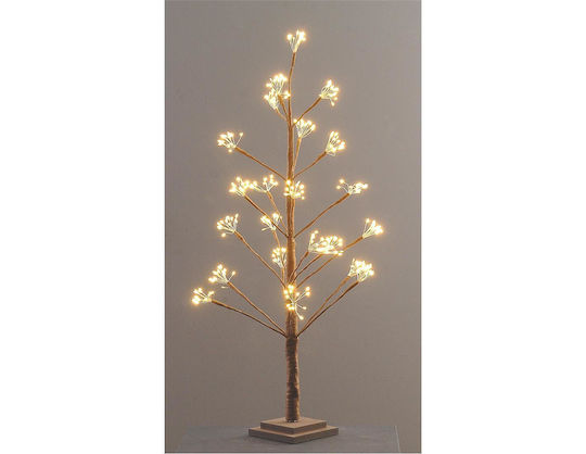 Illuminated Christmas Decorative Tree Power Source Electric Brown Star Twinkle