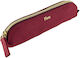 Miquelrius Pencil Case Holder 19.5x3.5x4cm Botanical Flora Burgundy