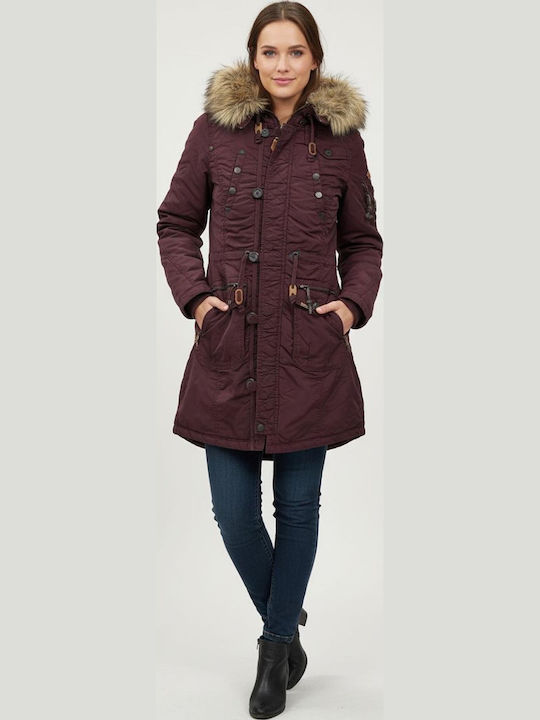 Winter Jacke Parka Rot