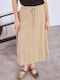 Celestino Damenrock Strick Midi Loose Fit Dunkel Beigefarbe