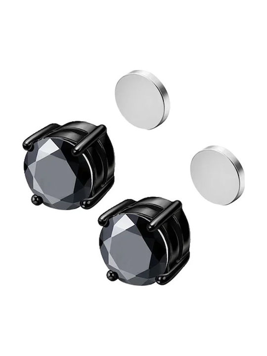 Theodora's Jewellery Мъжки Обици от Стомана с Камъни