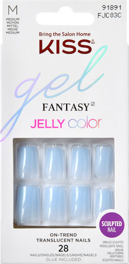 Kiss Nail Tips in Light Blue Color FJC03C
