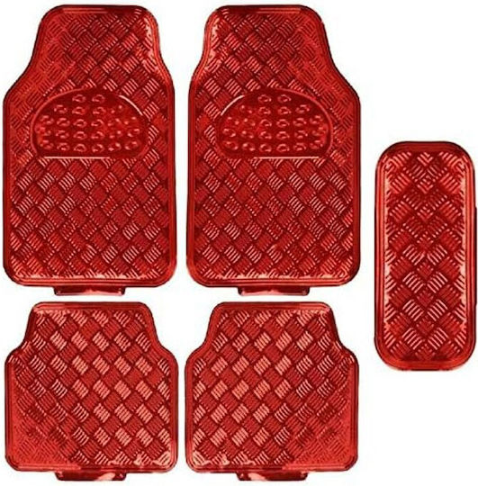 Set of Front and Rear Mats 5pcs Red