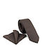 Legend Accessories Men's Tie Set Monochrome in Brown Color