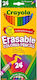 Crayola Erasable Crayons Eraser 24 Colors