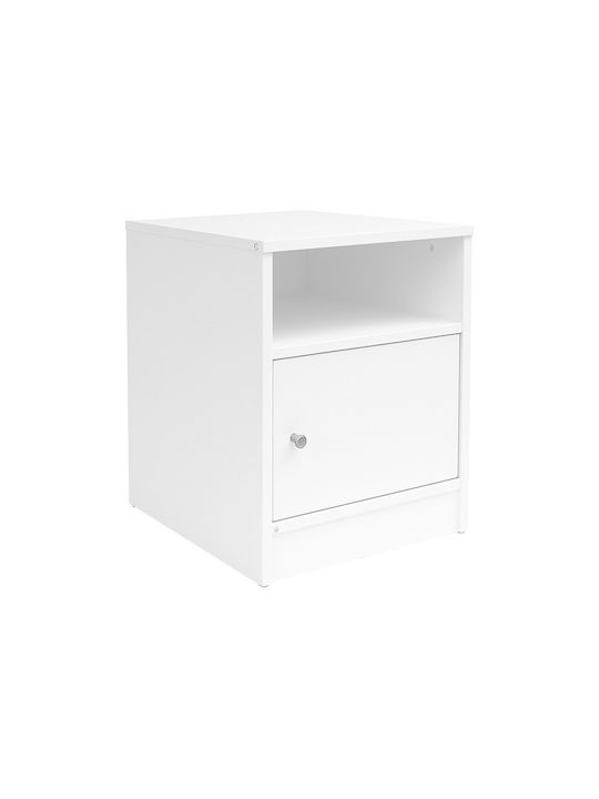 Bedside Table Foly Wooden White 40x40x50cm