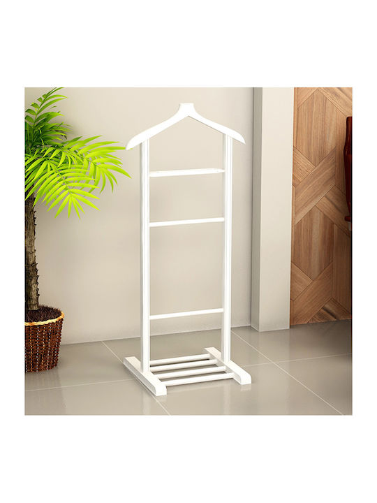 Beta Mobilier de Intrare cu Cuier Alb 48x35x120cm