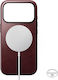 Nomad 360 Full Cover Leather / Silicone 0.85mm With Burgundy Neck Strap (iPhone 17 Pro)