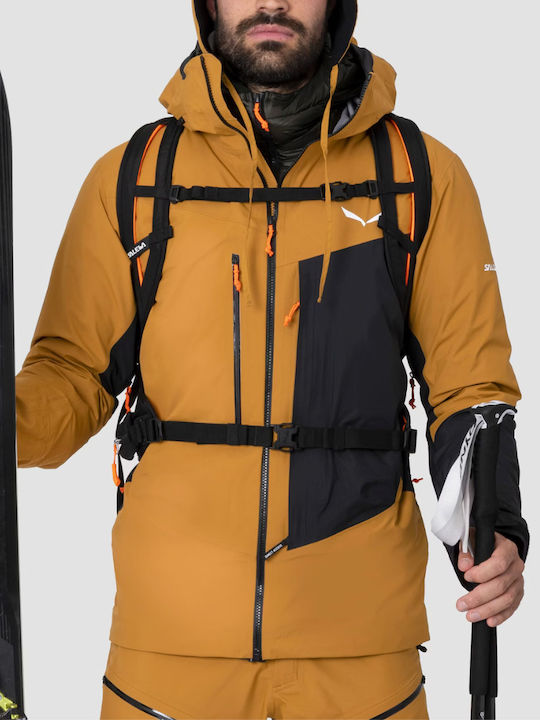 Salewa Sella 28728-7021 Ανδρικό Μπουφάν για Σκι & Snowboard Καφέ