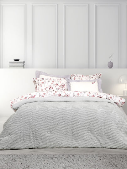 Nima Duvet Cover Queen 240x260cm Velva Light Gray