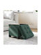 Stool For Living Room With Storage Space Upholstered with Fabric Green 38x38x40cm
