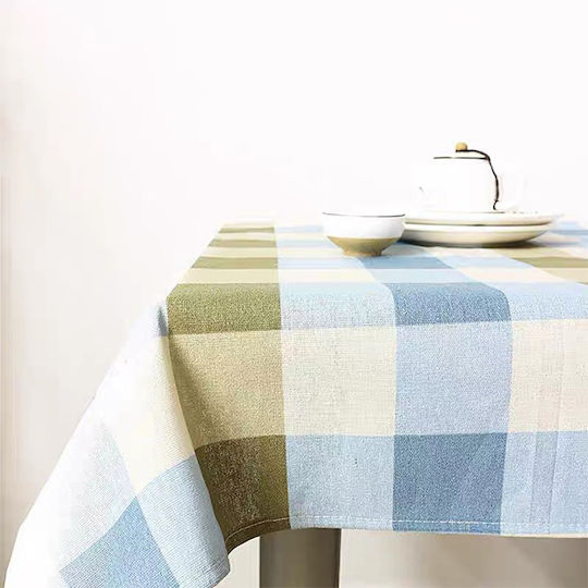 The Big Bazaar Tablecloth with Embroidery Linen 140x180cm The Big Bazaar Tablecloth with Embroidery Linen 140x180cm