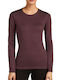 Icebreaker Oasis Damen Thermo Langarmshirt Burgundisch