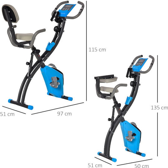 HomCom Xbike Αναδιπλούμενο Ποδήλατο Spinning Μαγνητικό