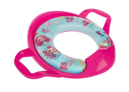 H&T Kleinkinder-Toilettensitz Fuchsie Mit Griffen & Mit abnehmbarem Kissen
