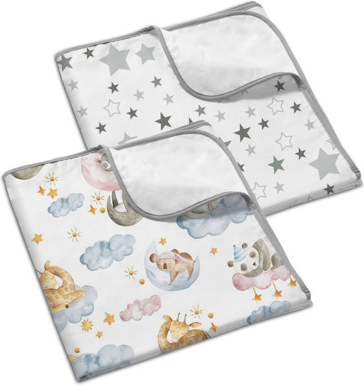 Kidizi Baby-Soßtuch Mehrfarbig 78x60cm. 2Stück