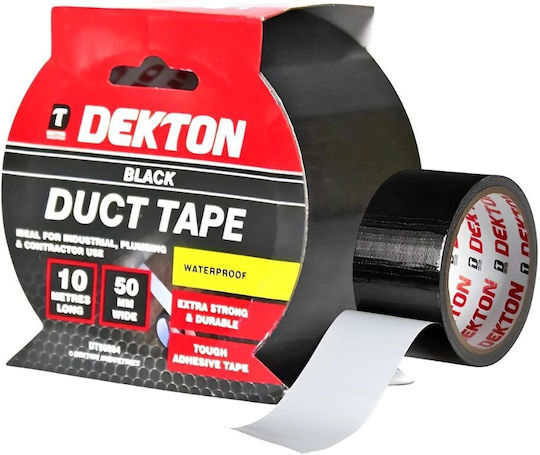 Dekton Αυτοκόλλητη Υφασμάτινη Ταινία Μαύρη 10mx50mm 5055441437798