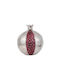 Метално Декоративно Fylliana Pomegranate Никел-Червен Цвят 10x11см