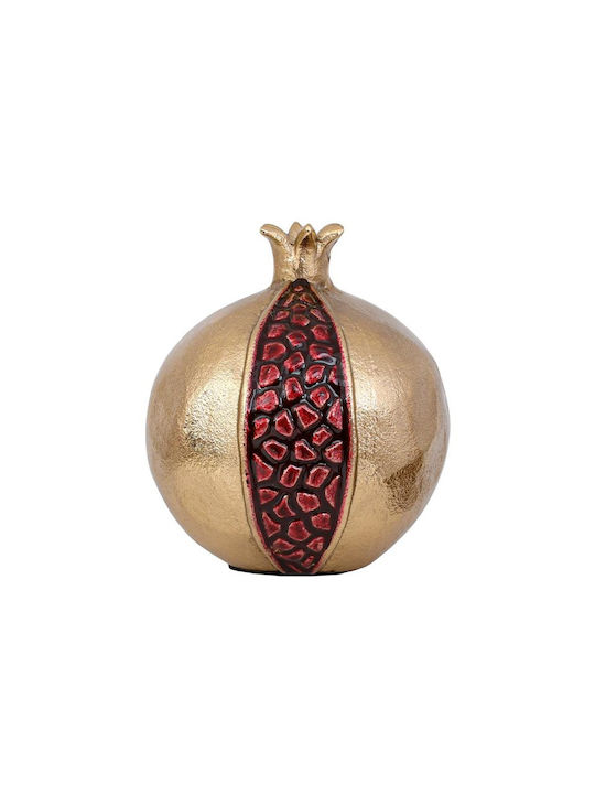 Μεταλλικο Διακοσμητικο Fylliana Pomegranate Χρυσο-κοκκινο Χρωμα 12x13εκ