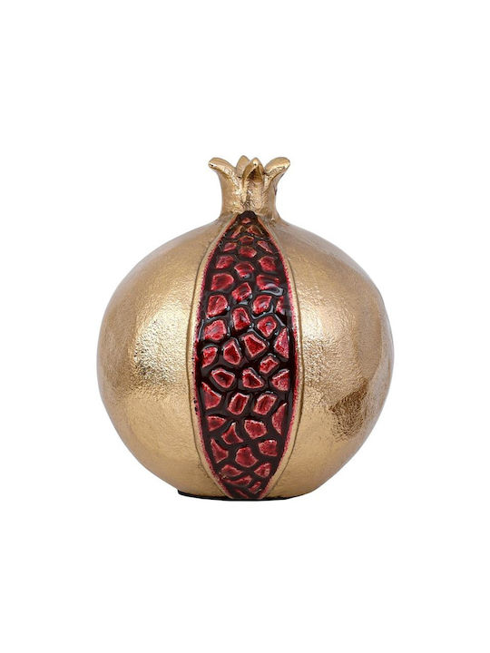 Μεταλλικο Διακοσμητικο Fylliana Pomegranate Χρυσο-κοκκινο Χρωμα 13x16εκ