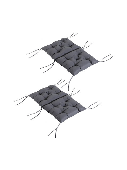 Outsunny Perna Scaunului De Grădină Cu Spătar Gri 50x98cm