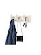 Umbra Plastic Wall Hanger 6 Hooks Beige 47x16x6cm