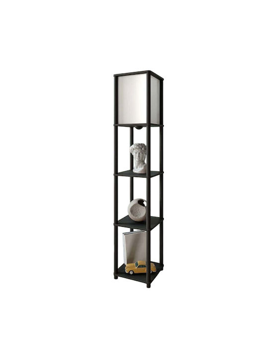Opviq Tier Floor Lamp H150xW17cm. with Socket for Bulb E27 Black