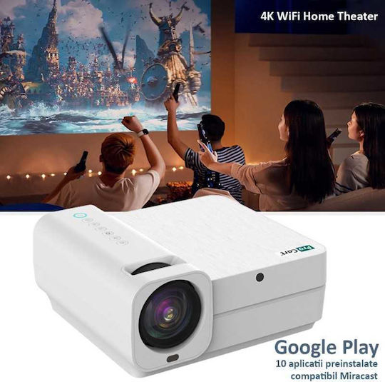 Mini Projector LCD Full HD Λάμπας LED με Wi-Fi και Ενσωματωμένα Ηχεία