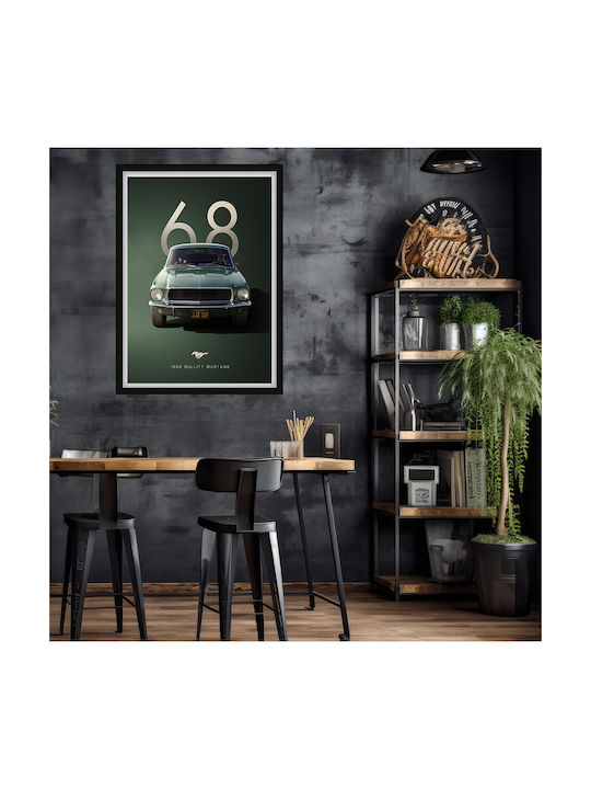 Poster 1968 Bullitt Mustang Cr003 30cm X 40cm P...