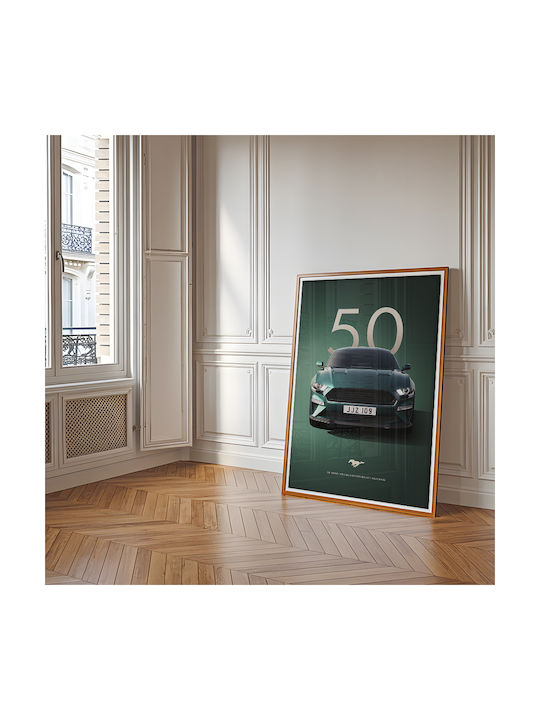 Poster 50 Years Mustang Car Cr001 30cm X 40cm P...