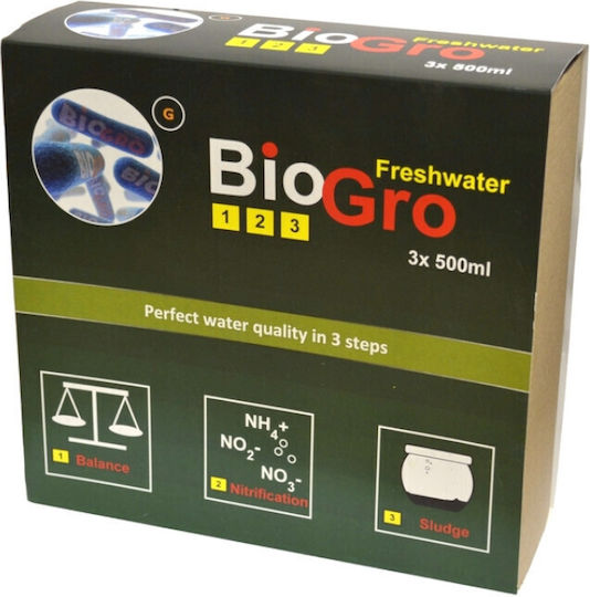 Dvh Biogro 123 Комплект Пресноводни Бактерии 3x250ml