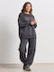 Παντελόνι Φόρμας με Λάστιχο Fleece Coal