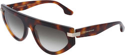 Victoria Beckham Sunglasses Brown with Acetate Frame & Brown Lens