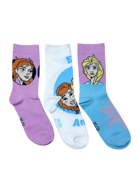 Disney Παιδικές Κάλτσες Frozen Πολύχρωμες 3 Ζευ...