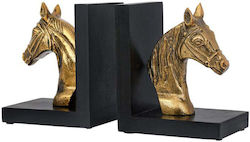 Set of 2 Metal Book End Holders Horse Fylliana Fl76893 Antique Gold Colour 25x10x15cm Set of 2 Metal Book End Holders Horse Fylliana Fl76893 Antique Gold Colour 25x10x15cm