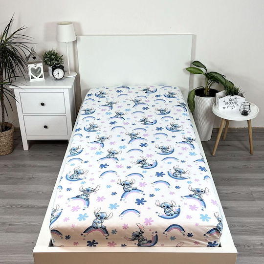 Disney Sheet Single with Elastic Band Cotton Stitch 90x200cm