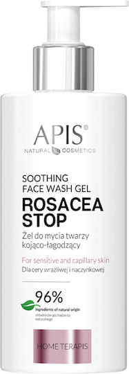 Apis Natural Cosmetics Rosacea Stop Facial Cleansing Gel With Moisturizing & Soothing Action 300ml