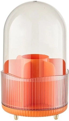 Makeup Brush Case Rotating Makeup Brush Holder Orange