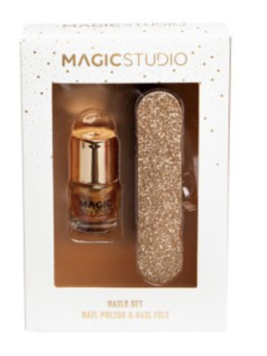 Magic Studio Gold Manicure Nail Set Lacquer + File Gold Magic Studio Makeup Set Gold