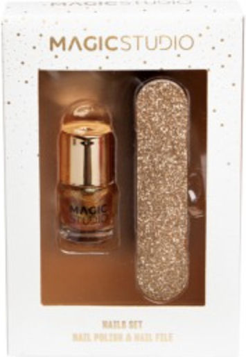 Magic Studio Gold Manicure Nail Set Lacquer + File Gold Magic Studio Make-up-Set Gold