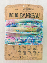 Κορδελα Μαλλιων Natural Life Βoho Blue Watercolor Patcwork 73825 Κορδελα Μαλλιων Natural Life Βoho Blue Watercolor Patcwork 73825