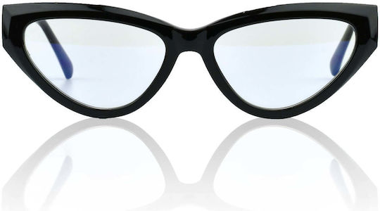 Blue Light Blocking Glasses Red Raven Series IV Black